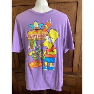 Simpson Krusty burger tshirt size XL mens purple